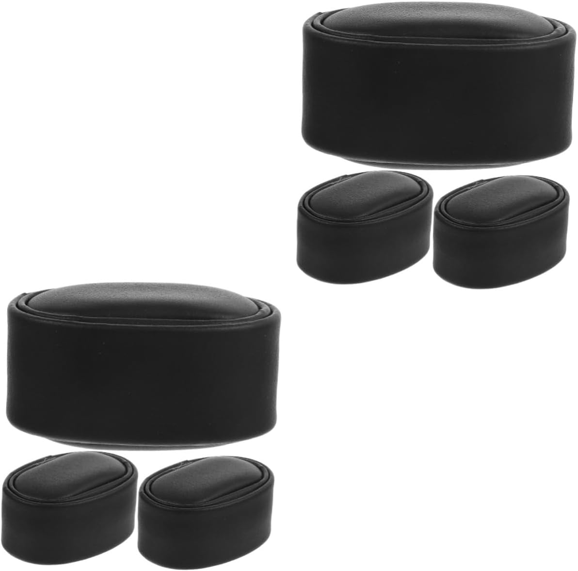 EXCEART 6 Stk Kleines Uhrenkissen Handgelenkkettenkissen Schwarze Armreifkissen Armband Kissen Schmuck-display-kissen Schaufensterkissen Schmuckständer Handgelenkskette Pu Automatisch 3X4.3X6.5CMx2pcs Schwarz 2x2stk - 1