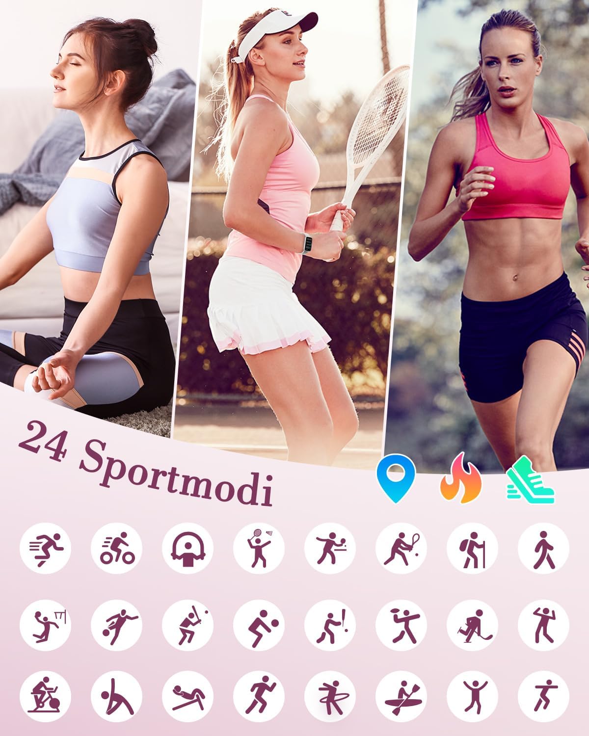 SHANG WING Smartwatch Damen Fitnessuhr Schmal Fitness Tracker Schrittzähler Uhr mit Pulsuhr SpO2 Messung Schlafüberwachung Sportuhr Klein Wasserdicht IP68 Smart Watch Sport für Android iOS Handy Grau - 2 SHANG WING Smartwatch Damen Fitnessuhr Schmal Fitness Tracker Schrittzähler Uhr mit Pulsuhr SpO2 Messung Schlafüberwachung Sportuhr Klein Wasserdicht IP68 Smart Watch Sport für Android iOS Handy Grau - 2