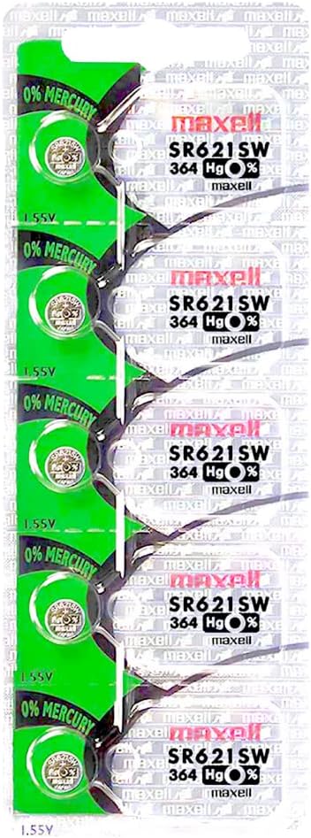 Maxell Knopfzelle 364, SR621SW, Ag1, ideal für Taschenlampe, Uhr, Taschenrechner, Kamera, Fernbedienung, Spielzeug uvm. - 1