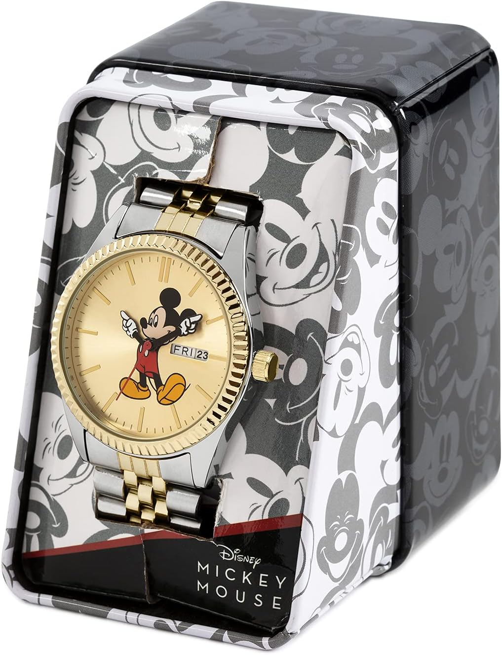 Disney Unisex-Erwachsene Analog Quarz Uhr mit Edelstahl Armband MK8185 - 3