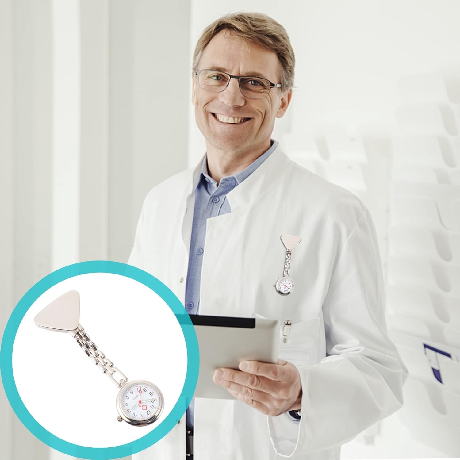 Hemobllo Krankenschwester Taschenuhr Schwesternuhr mit Clip: Silber Brosche Arzt Fob Uhr Clip Auf Taschenuhr Umhängeuhr Geschenk für Ärzte Krankenschwestern Sanitäter Krankenpfleger, PN01N52HX11SV - 7 Hemobllo Krankenschwester Taschenuhr Schwesternuhr mit Clip: Silber Brosche Arzt Fob Uhr Clip Auf Taschenuhr Umhängeuhr Geschenk für Ärzte Krankenschwestern Sanitäter Krankenpfleger, PN01N52HX11SV - 7