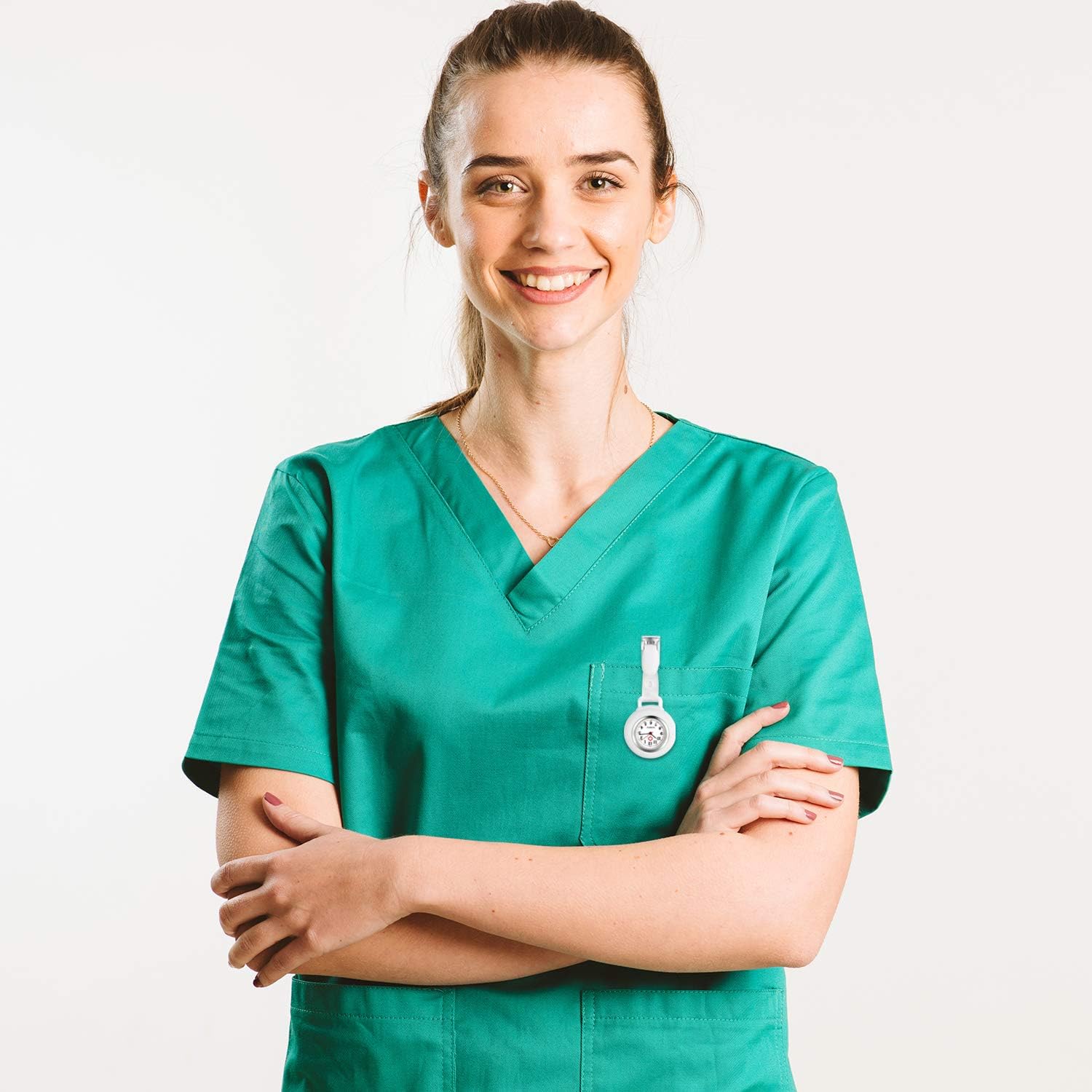 Avaner Krankenschwesteruhr für Damen Herren Analog Quarzwerk Schwesternuhr Pflegeruhr Ansteckuhr FOB mit Pin/Clip Arzt Doktor Taschenuhr aus Silikon A-weiß - 7 Avaner Krankenschwesteruhr für Damen Herren Analog Quarzwerk Schwesternuhr Pflegeruhr Ansteckuhr FOB mit Pin/Clip Arzt Doktor Taschenuhr aus Silikon A-weiß - 7