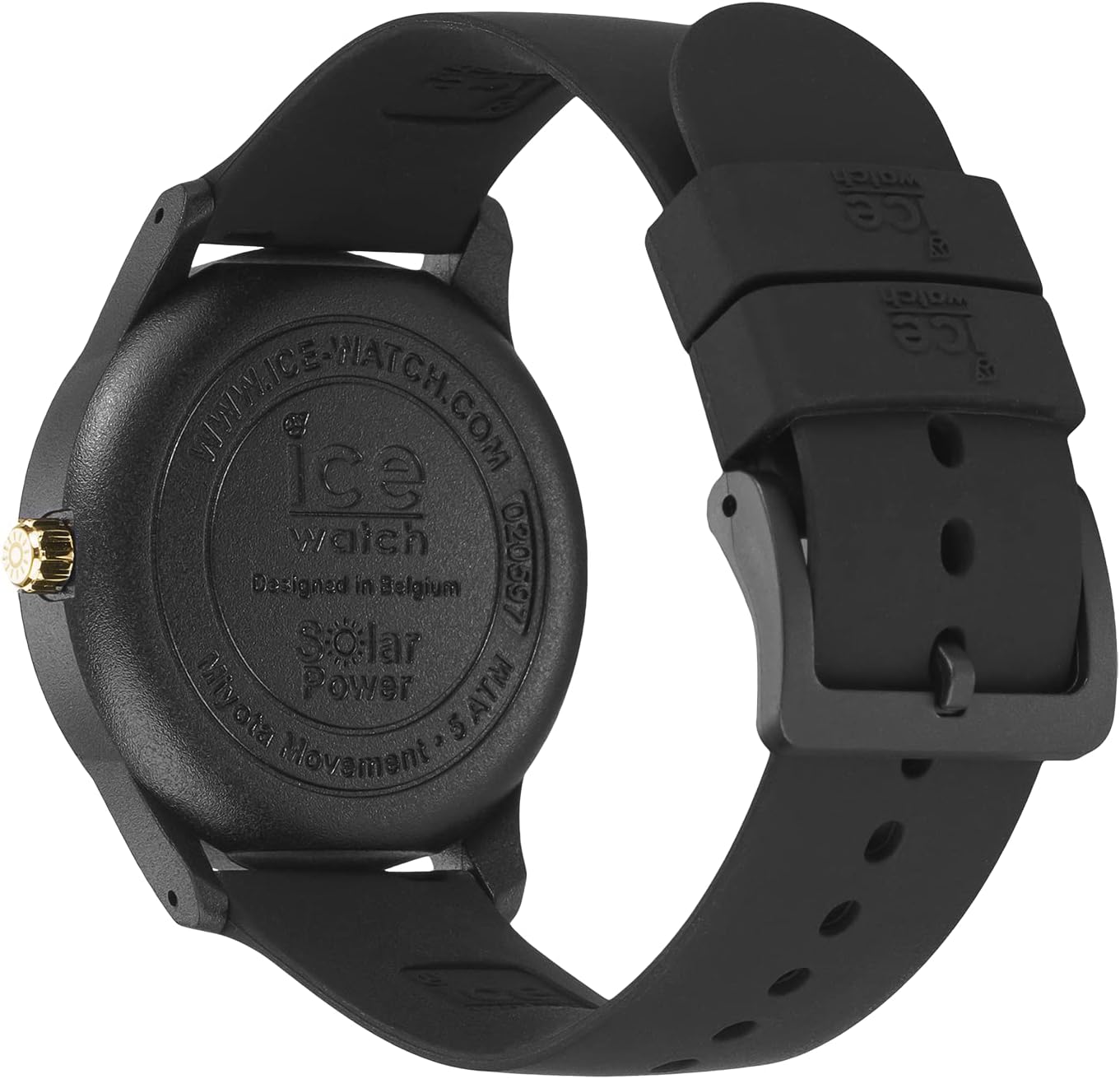 Ice-Watch - Ice solar Power - Damenuhr mit Silikonarmband Schwarz - 4