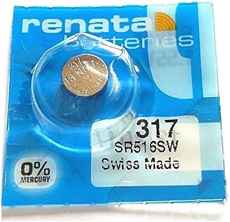 Renata Batterie/Uhrenbatterie, Swiss Made, Größe: 5,8 x 1,6 mm, Ref. Renata 317 (995 030) - 1