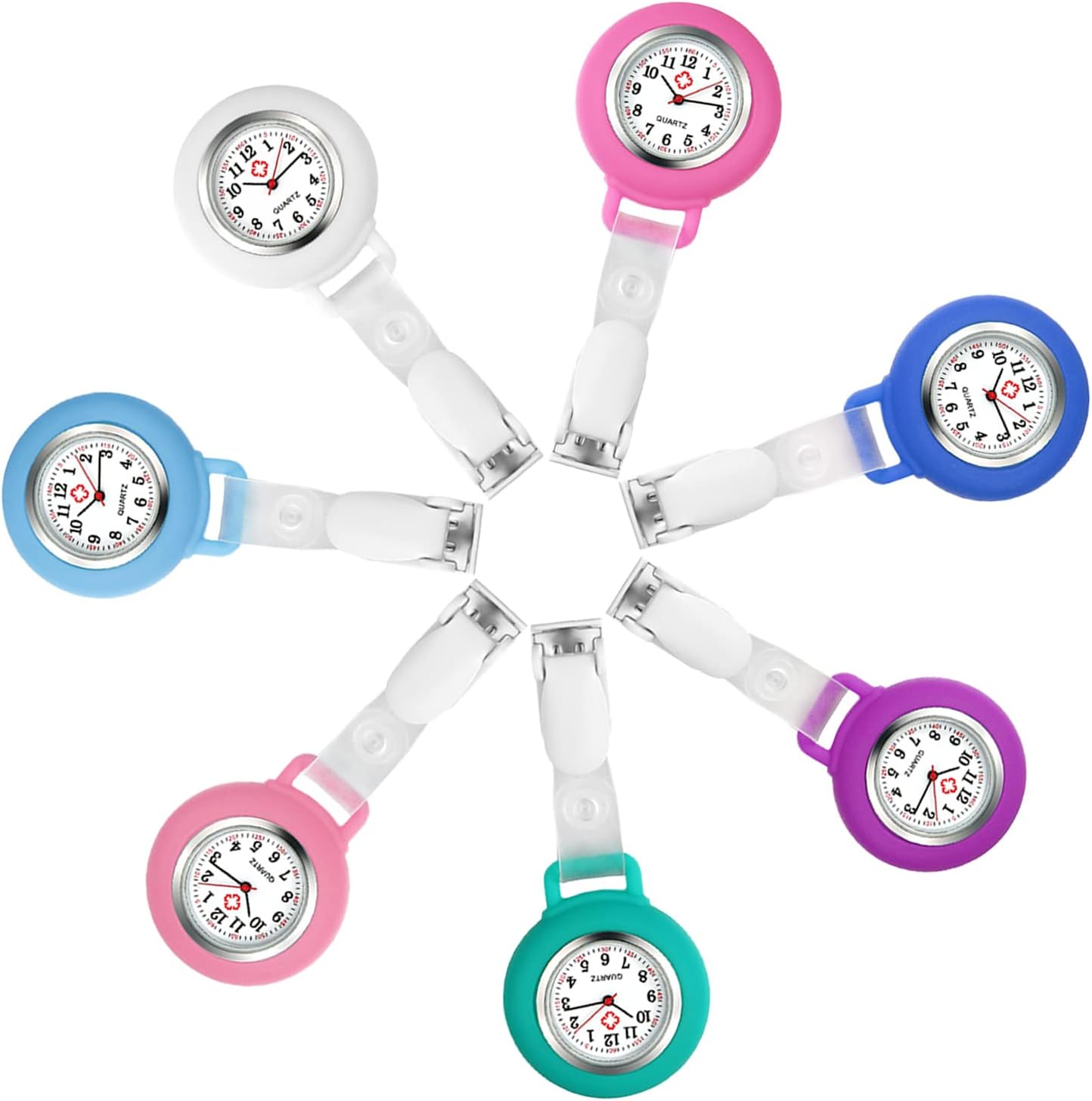 Avaner Krankenschwesteruhr für Damen Herren Analog Quarzwerk Schwesternuhr Pflegeruhr Ansteckuhr FOB mit Pin/Clip Arzt Doktor Taschenuhr aus Silikon A-weiß - 6 Avaner Krankenschwesteruhr für Damen Herren Analog Quarzwerk Schwesternuhr Pflegeruhr Ansteckuhr FOB mit Pin/Clip Arzt Doktor Taschenuhr aus Silikon A-weiß - 6