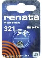 3 x Renata 321 Knopfzellen / Uhrenbatterien Swiss Made, Silberoxid, SR616SW, 1,5 V, auch bekannt als - 2