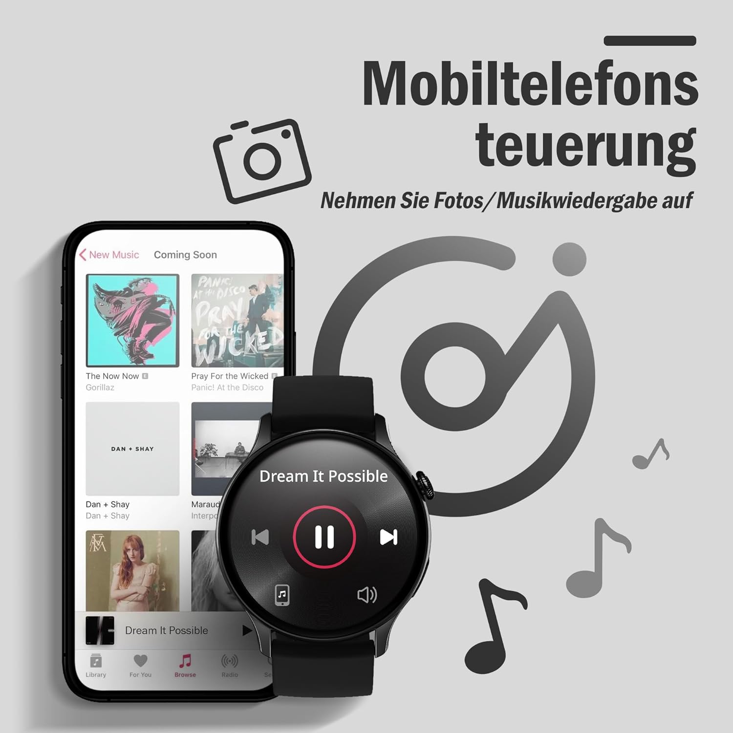 JANOLTY Smartwatch Damen/Herren (1.43" AMOLED-Display, 2* Uhrenarmbänder,IP68 Wasserdicht) Fitnessuhr Tracker mit Telefonfunktion,App-Benachrichtigung,SpO2,Herzfrequenz für iOS und Android(Schwarz) - 7 JANOLTY Smartwatch Damen/Herren (1.43" AMOLED-Display, 2* Uhrenarmbänder,IP68 Wasserdicht) Fitnessuhr Tracker mit Telefonfunktion,App-Benachrichtigung,SpO2,Herzfrequenz für iOS und Android(Schwarz) - 7