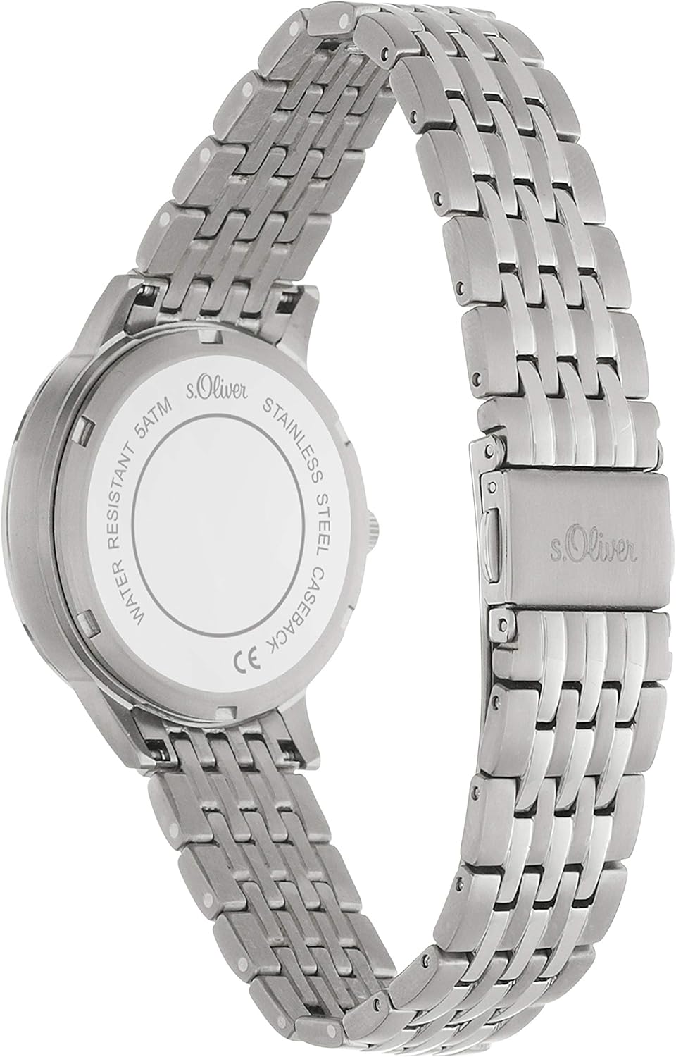 s.Oliver Damen Analog Quarz Uhr Silber-blau - 2