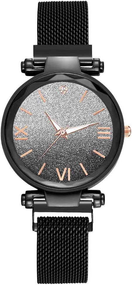 Armbanduhr Damen Uhren Schmuck Quarzuhr Analog Edelstahlarmband Muttertagsgeschenk Geburtstagsgeschenk Frauen Mädchen Magnetschnalle Uhr Quarz Casual Damenuhr Stil1 Einheitsgröße - 1