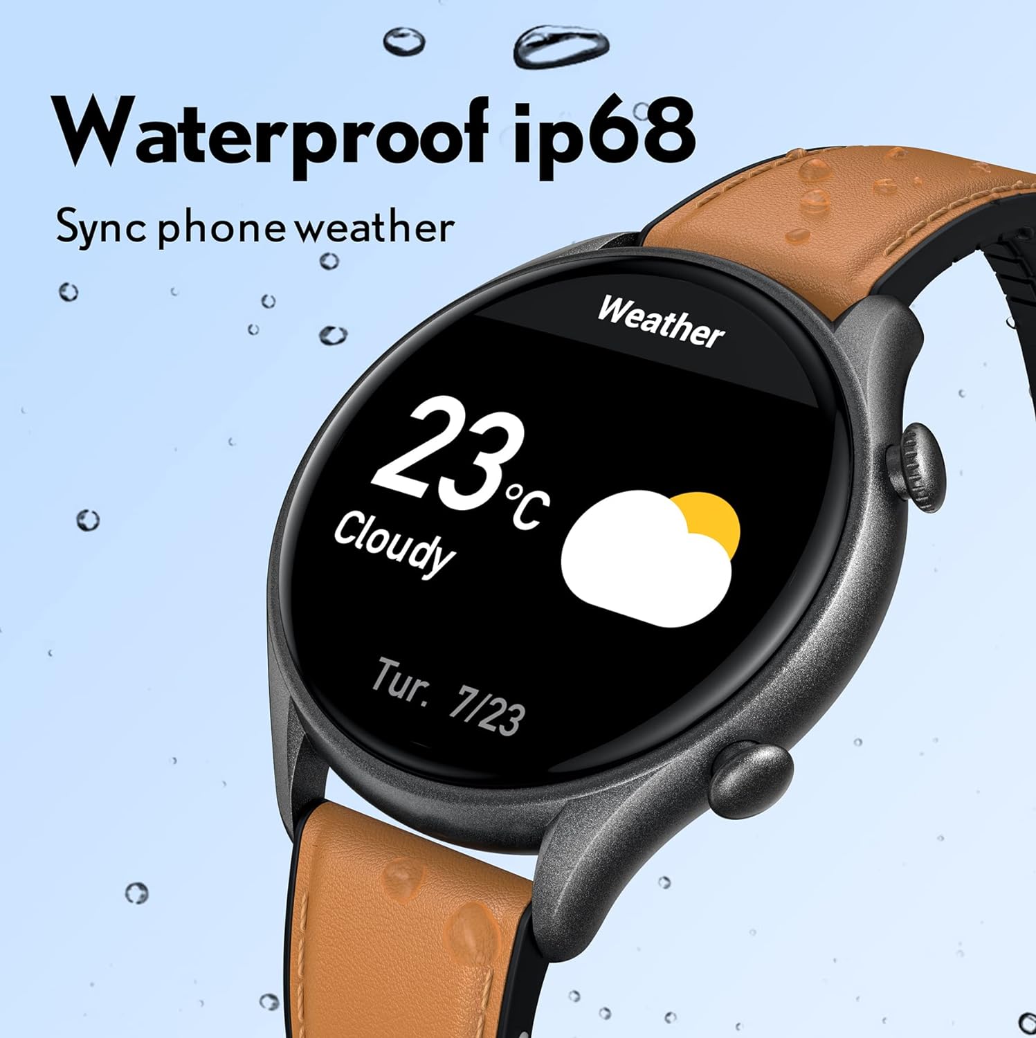 Smartwatch Herren Fitnessuhr Armbanduhr Uhr - 1,32 Zoll Runde Männer Sportuhr Wasserdicht ip68 Schrittzähler Blutdruckmessung Pulsmesser Kalorienzähler Bluetooth Kompatibel Android mit ios (Braun) - 8 Smartwatch Herren Fitnessuhr Armbanduhr Uhr - 1,32 Zoll Runde Männer Sportuhr Wasserdicht ip68 Schrittzähler Blutdruckmessung Pulsmesser Kalorienzähler Bluetooth Kompatibel Android mit ios (Braun) - 8