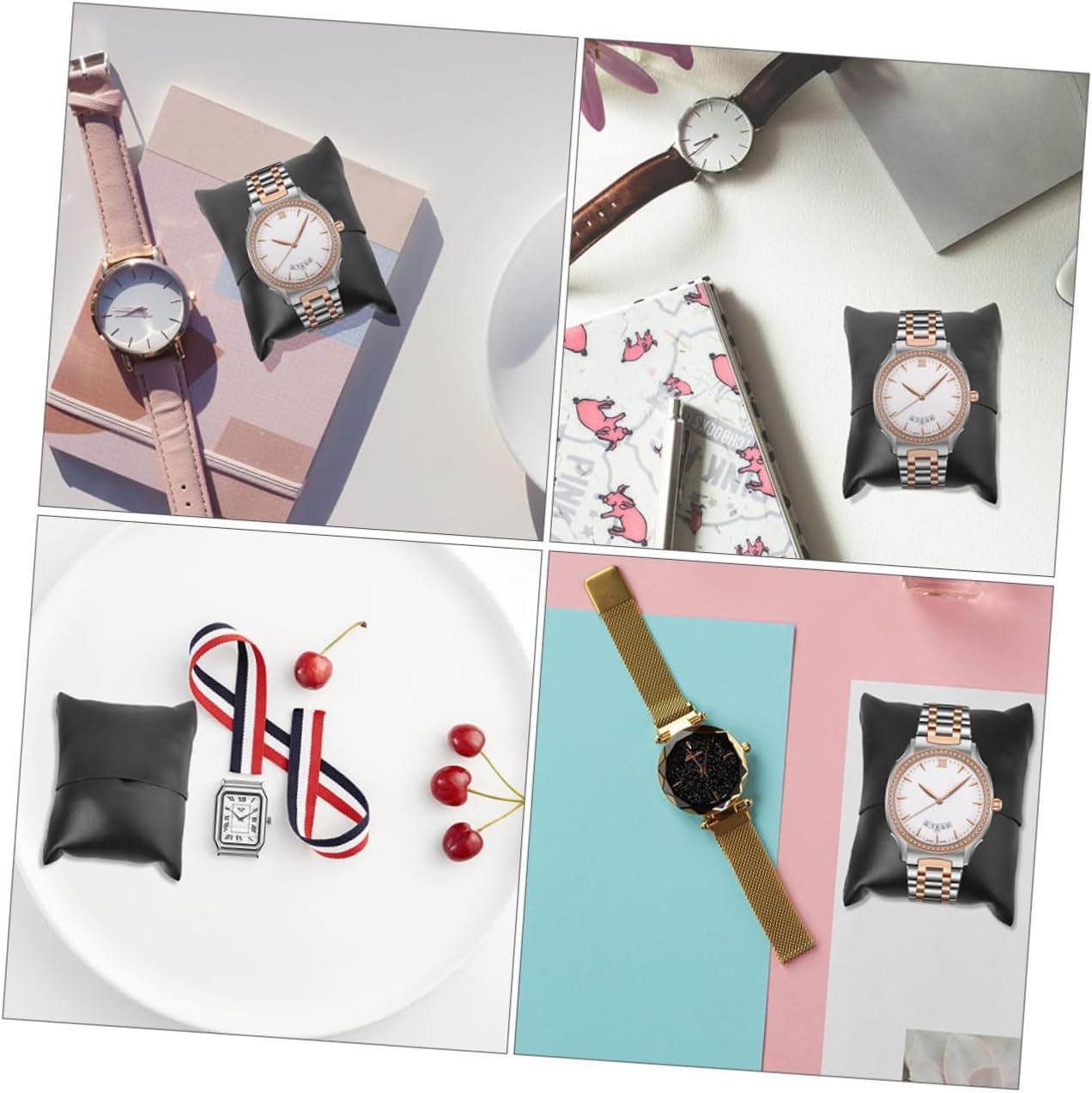 Cabilock 48 STK beobachten Uhrenkissen aus PU-Leder Armbanduhr PU- Armbänder Home Decor Schmuck Ausstellungsregale Uhrendisplay- Armbandkissen Klaviatur Ausstellungsstand Schwarzx4stk 7.5X9.5CMx4pcs - 7 Cabilock 48 STK beobachten Uhrenkissen aus PU-Leder Armbanduhr PU- Armbänder Home Decor Schmuck Ausstellungsregale Uhrendisplay- Armbandkissen Klaviatur Ausstellungsstand Schwarzx4stk 7.5X9.5CMx4pcs - 7