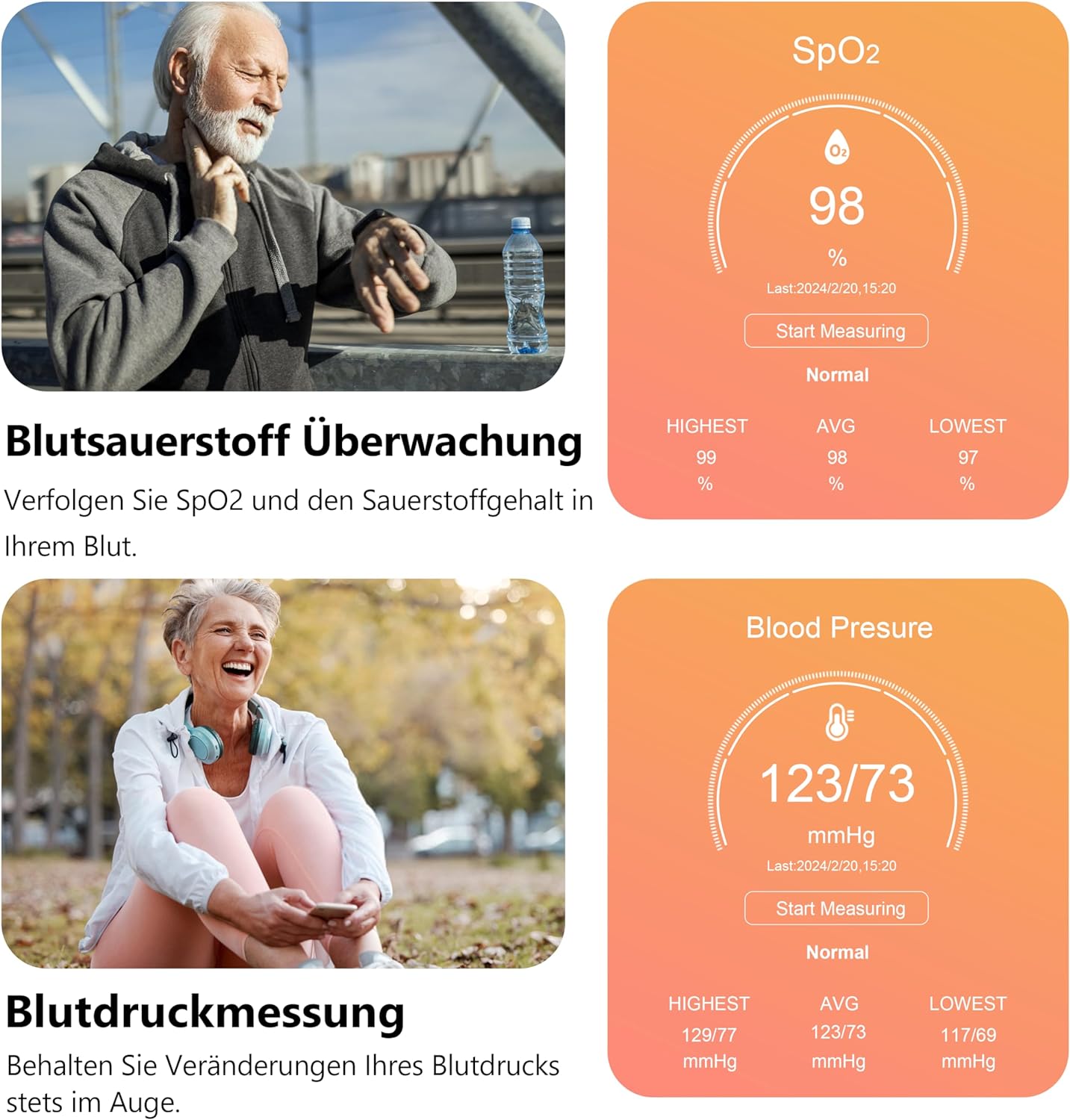 Narcid Smartwatch 2 Zoll für Damen Herren,Fitnesstracker mit Telefonfunktion/Sprachassistent/Message Reminder,Fitnessuhr Puls-Schlaf-Monitor, Sportuhr 100+ Sportmodi IP68 Wasserdicht für iOS/Android Pink+Rosegold - 5 Narcid Smartwatch 2 Zoll für Damen Herren,Fitnesstracker mit Telefonfunktion/Sprachassistent/Message Reminder,Fitnessuhr Puls-Schlaf-Monitor, Sportuhr 100+ Sportmodi IP68 Wasserdicht für iOS/Android Pink+Rosegold - 5