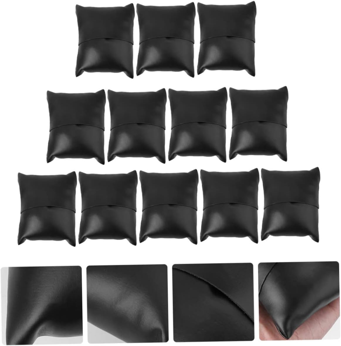 Cabilock 48 STK beobachten Uhrenkissen aus PU-Leder Armbanduhr PU- Armbänder Home Decor Schmuck Ausstellungsregale Uhrendisplay- Armbandkissen Klaviatur Ausstellungsstand Schwarzx4stk 7.5X9.5CMx4pcs - 9 Cabilock 48 STK beobachten Uhrenkissen aus PU-Leder Armbanduhr PU- Armbänder Home Decor Schmuck Ausstellungsregale Uhrendisplay- Armbandkissen Klaviatur Ausstellungsstand Schwarzx4stk 7.5X9.5CMx4pcs - 9