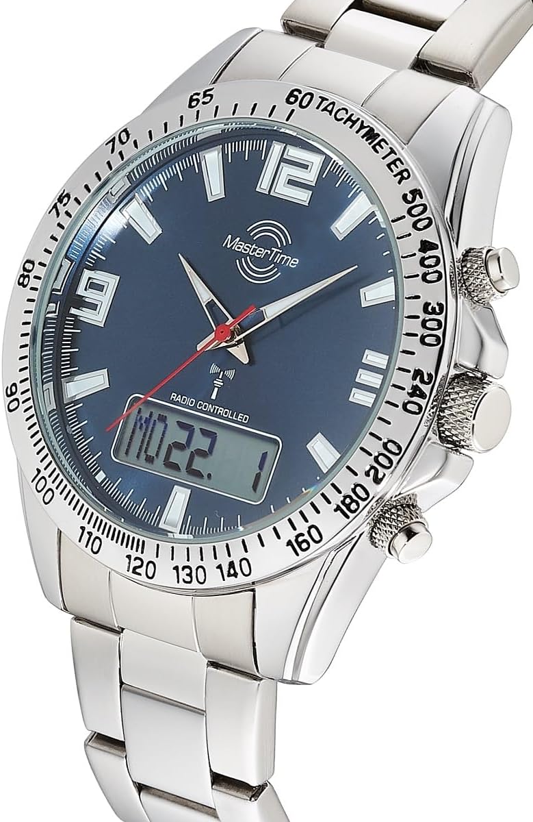 Master Time Funk Quarz Herren Uhr Analog-Digital mit Edelstahl Armband MTGA-10875-32M - 2