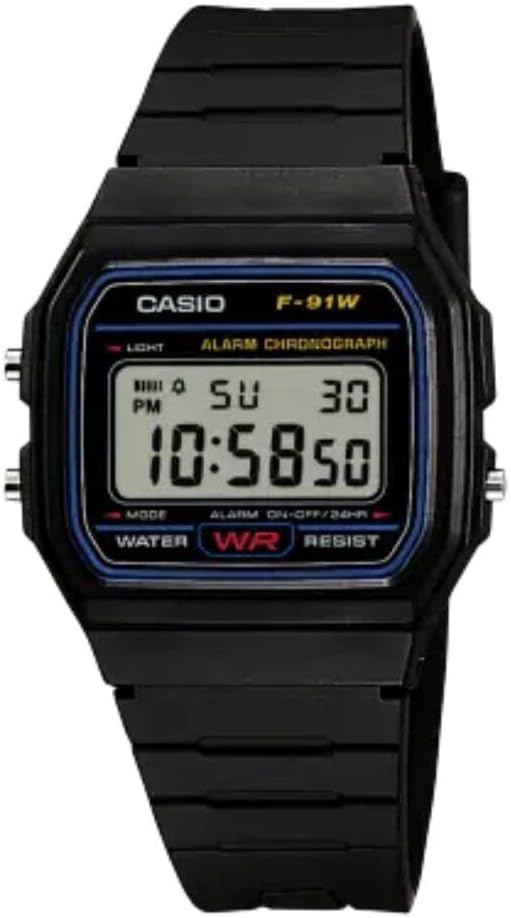 Casio Collection Unisex Digital Armbanduhr F-91W Schwarz - 1