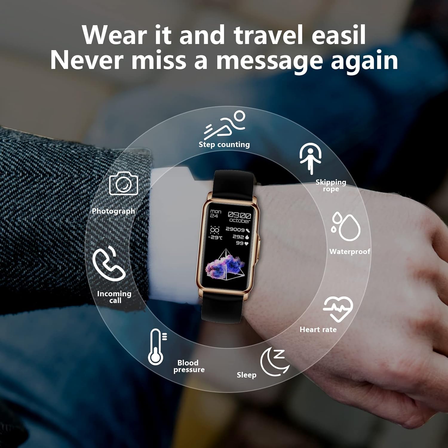 Smartwatch Damen 1,47 Zoll Armbanduhr mit IP68 Wasserdicht Fitness tracker Sportuhr mit Zwei Wochen Standby SpO2 124 Trainingsmodi Herzfrequenzmessung Schlafmonitor, Musikkontrolle Android iOS Schwarz Farbe mit Blau Silikonband - 7 Smartwatch Damen 1,47 Zoll Armbanduhr mit IP68 Wasserdicht Fitness tracker Sportuhr mit Zwei Wochen Standby SpO2 124 Trainingsmodi Herzfrequenzmessung Schlafmonitor, Musikkontrolle Android iOS Schwarz Farbe mit Blau Silikonband - 7