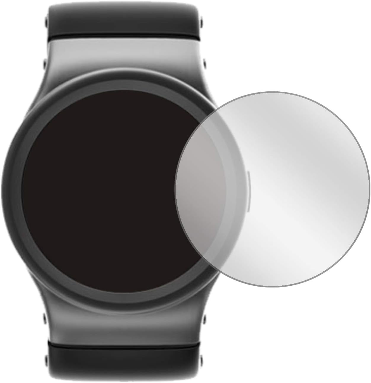 dipos I 5x Schutzfolie kompatibel mit 25 mm Durchmesser Uhr Displayschutz-Folie klar - 2