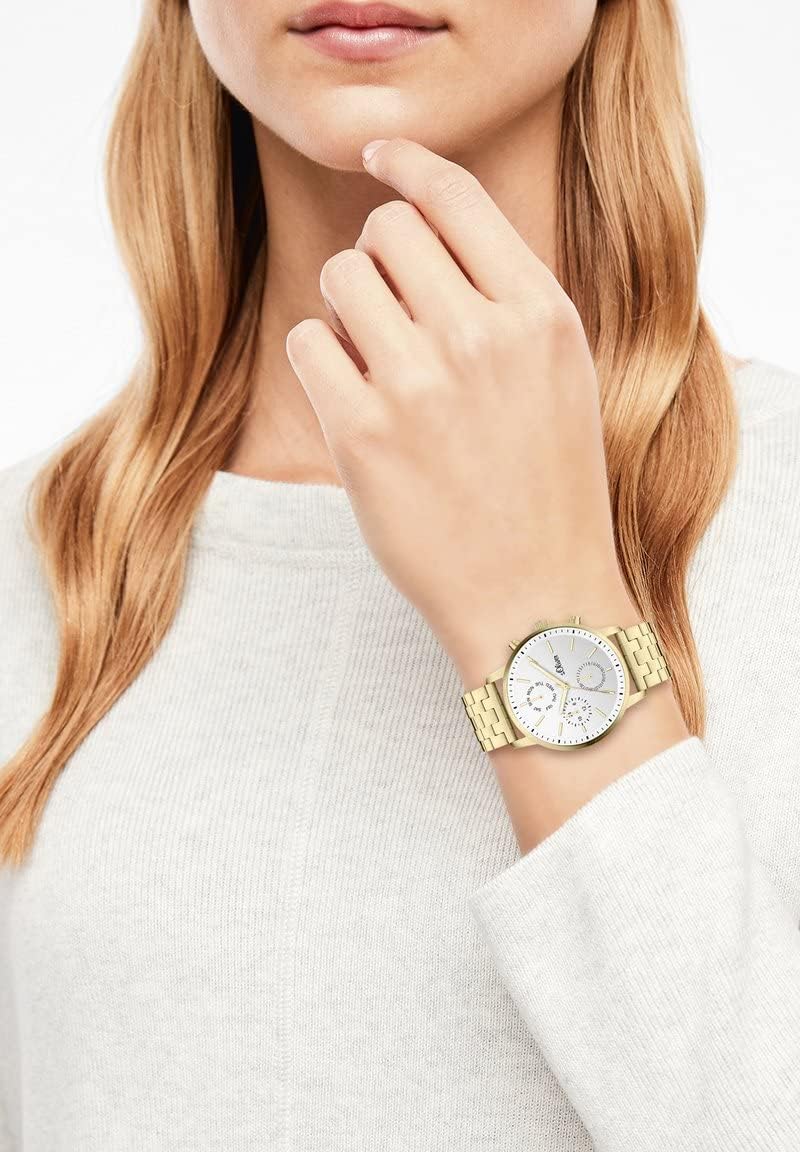 s.Oliver Damen-Armbanduhr Analog Quarz Edelstahl Gold-weiß - 3