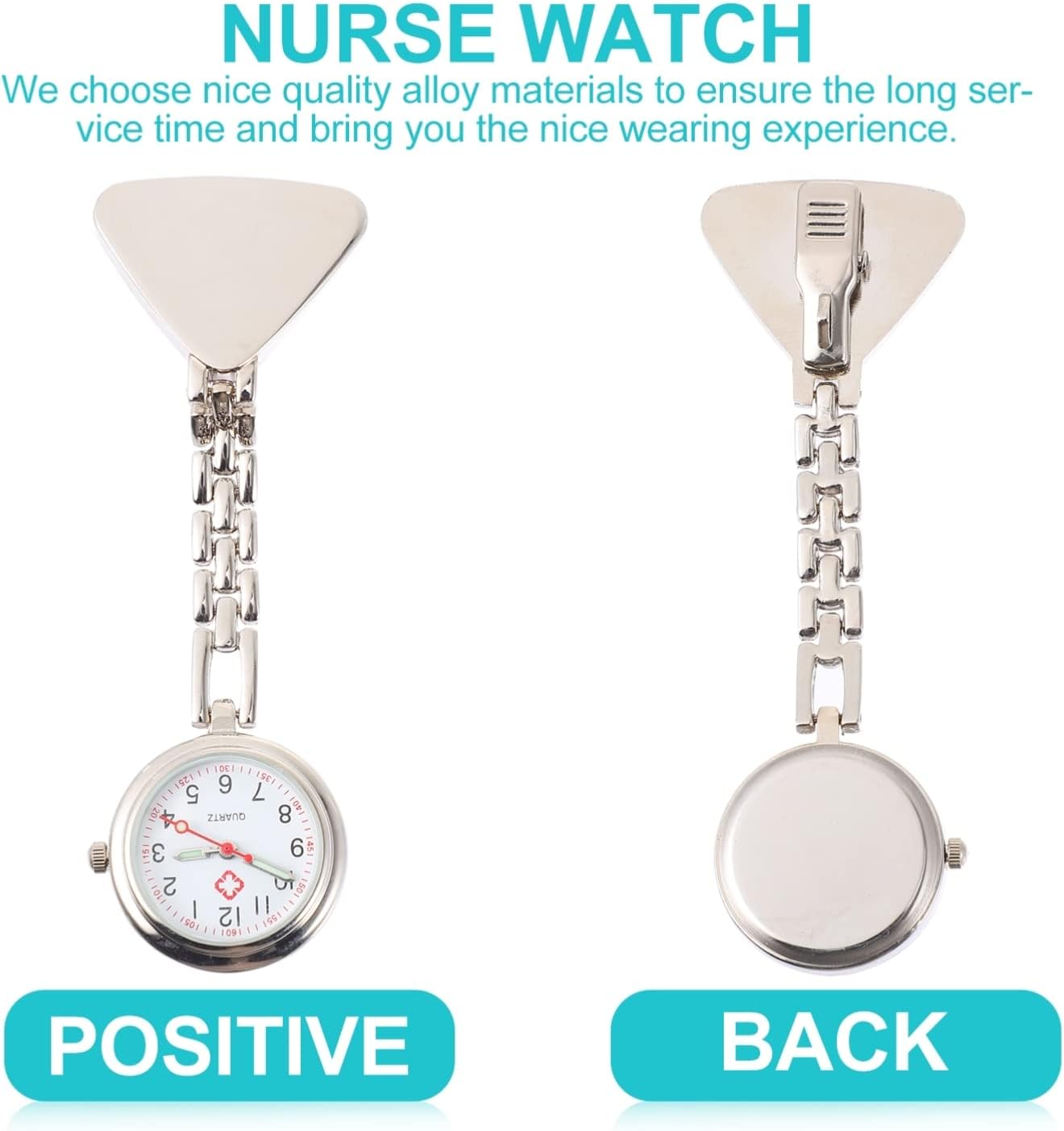 Hemobllo Krankenschwester Taschenuhr Schwesternuhr mit Clip: Silber Brosche Arzt Fob Uhr Clip Auf Taschenuhr Umhängeuhr Geschenk für Ärzte Krankenschwestern Sanitäter Krankenpfleger, PN01N52HX11SV - 3 Hemobllo Krankenschwester Taschenuhr Schwesternuhr mit Clip: Silber Brosche Arzt Fob Uhr Clip Auf Taschenuhr Umhängeuhr Geschenk für Ärzte Krankenschwestern Sanitäter Krankenpfleger, PN01N52HX11SV - 3