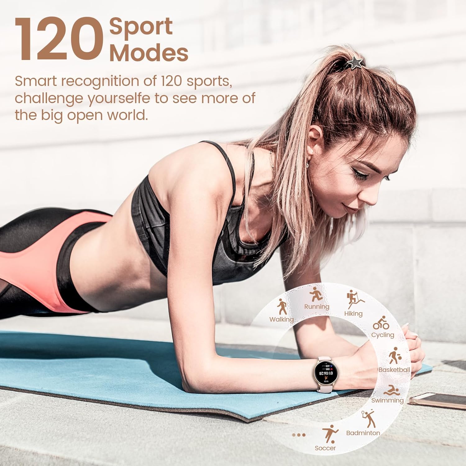 RUXINGX Smartwatch Damen mit Telefonfunktion, 1,32 Zoll HD Voll Touchscreen, IP68 Fitness Tracker mit SpO2 Pulsuhr Menstruationszyklus Schlafmonitor Schrittzähler Kalorien iOS Android Schwarz Gold - 3 RUXINGX Smartwatch Damen mit Telefonfunktion, 1,32 Zoll HD Voll Touchscreen, IP68 Fitness Tracker mit SpO2 Pulsuhr Menstruationszyklus Schlafmonitor Schrittzähler Kalorien iOS Android Schwarz Gold - 3